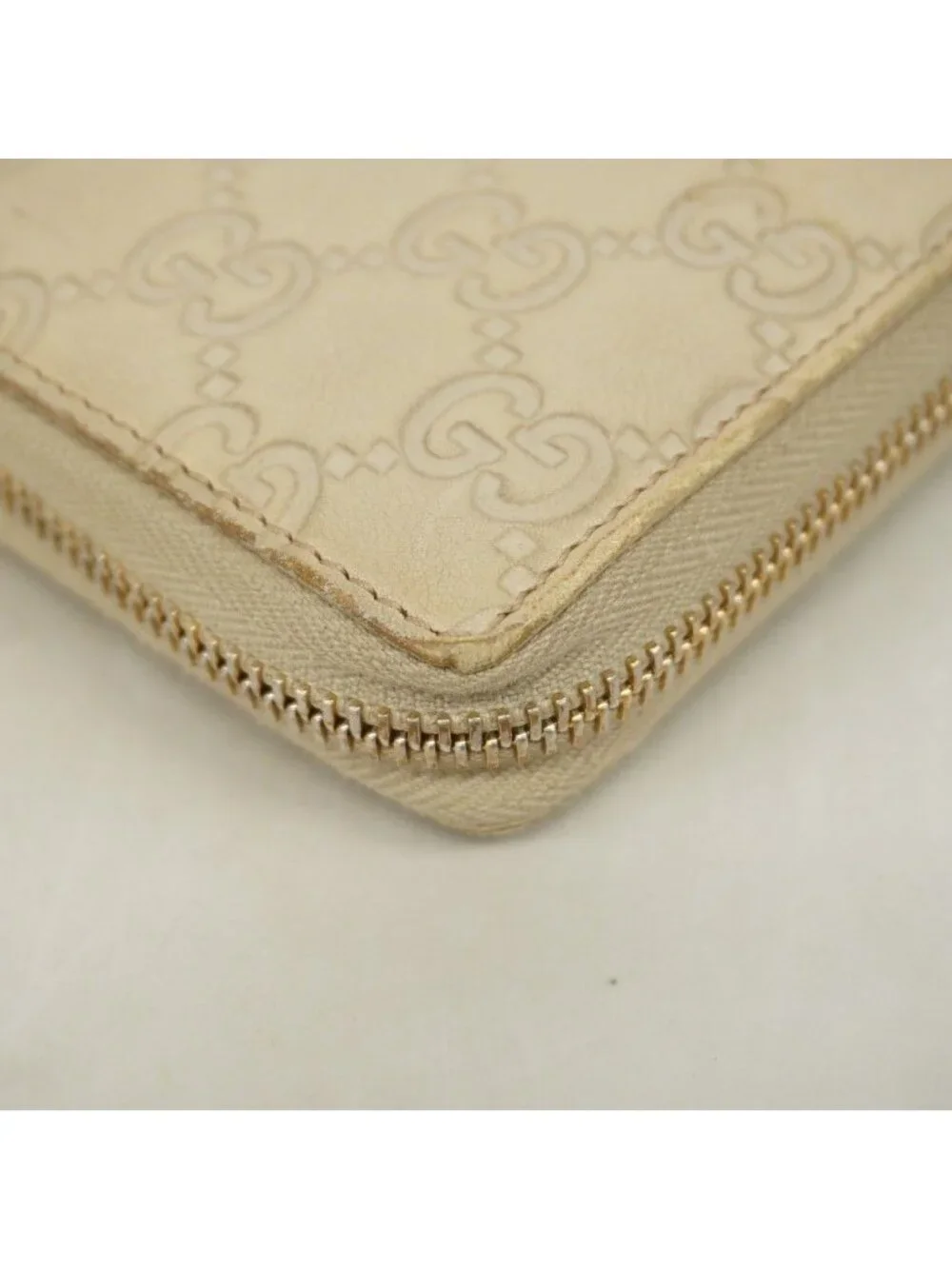 ★SOLD★ Gucci Wallet Guccissima Leather Beige Gold - Picture 6 of 7